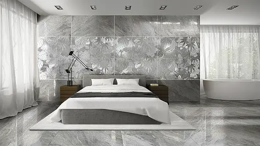 Decoro, Effetto altri tipi di marmo, Colore grigio, Gres porcellanato smaltato, 60x120 cm, Superficie lappata