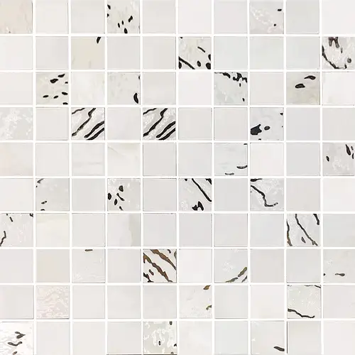 Ceramiche Brennero, Jewel, MQNMW_MosaicoNebulosaMixWhite