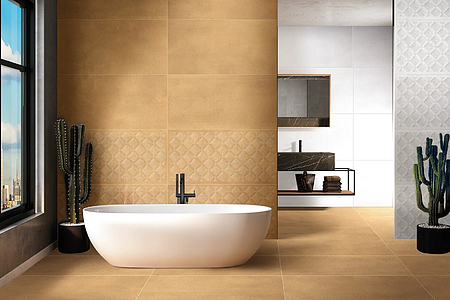 Background tile, Effect concrete, Color beige, Glazed porcelain stoneware, 60x120 cm, Finish antislip