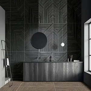 Decoro, Effetto metallo, Colore nero, Gres porcellanato smaltato, 60x119.5 cm, Superficie left_menu_relefnaya
