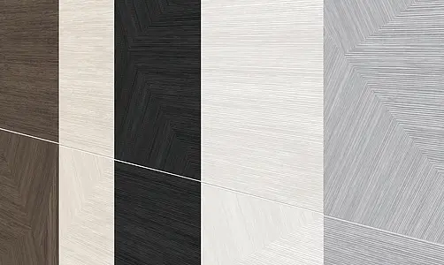 Piastrella di fondo, Effetto tessuto, Colore bianco, Gres porcellanato smaltato, 60x119.5 cm, Superficie antiscivolo