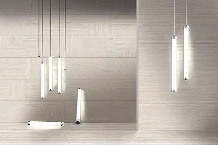 Piastrella di fondo, Effetto tessuto, Colore beige, Gres porcellanato smaltato, 60x119.5 cm, Superficie antiscivolo
