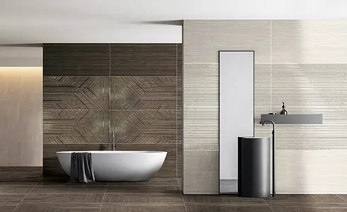 Decoro, Effetto oro e metalli preziosi, Colore bianco, Gres porcellanato smaltato, 60x119.5 cm, Superficie left_menu_relefnaya