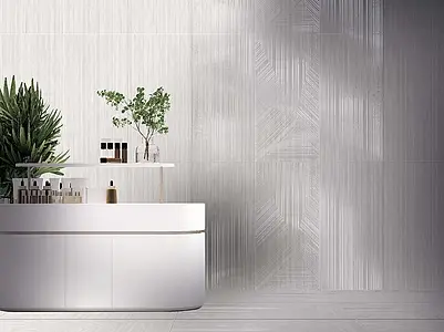 Decoro, Effetto oro e metalli preziosi, Colore bianco, Gres porcellanato smaltato, 60x119.5 cm, Superficie left_menu_relefnaya