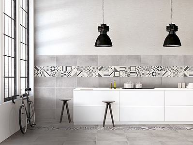 Now Porcelain Tiles produced by Ceramiche Brennero, Style patchwork, Concrete effect