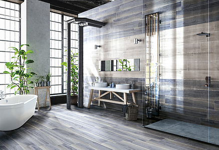 Open Porcelain Tiles produced by Ceramiche Brennero, Style loft, Wood effect