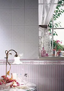 Background tile, Color white, Ceramics, 20x25 cm, Finish glossy