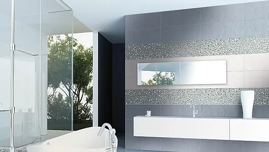 Background tile, Color grey, Ceramics, 32x90 cm, Finish matte