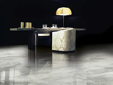 Grundflise, Effekt sten,other marbles, Farve grå, Glaseret porcelænsstentøj, 60x60 cm, Overflade poleret