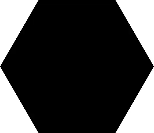 Ceramiche Brennero, Yunika, YUEBK_YunikaHexagonBlackRetNat