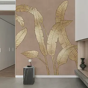 Background tile, Effect gold and precious metals, Color beige, Glazed porcelain stoneware, 100x300 cm, Finish Honed