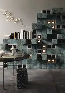 Background tile, Effect metal, Color black,brown, Unglazed porcelain stoneware, 120x120 cm, Finish matte
