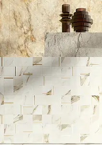 Piastrella di fondo, Effetto pietra,altri tipi di marmo, Colore grigio, Gres porcellanato smaltato, 120x278 cm, Superficie levigata