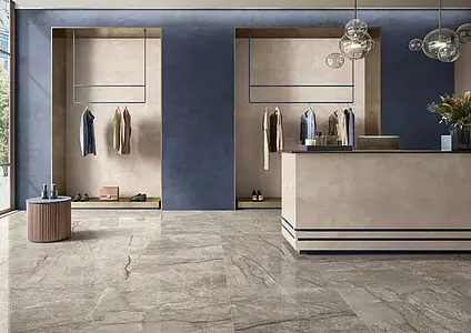 Carrelage, Effet autres types de marbre, Teinte grise, Grès cérame émaillé, 80x80 cm, Surface polie