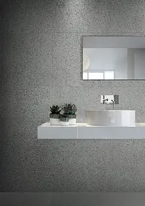 Basistegels, Effect terrazzo look, Kleur grijze, Ongeglazuurd porseleinen steengoed, 60x60 cm, Oppervlak mat