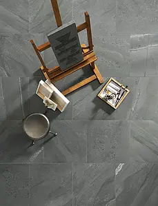 Background tile, Effect stone, Color grey, Unglazed porcelain stoneware, 60x60 cm, Finish matte