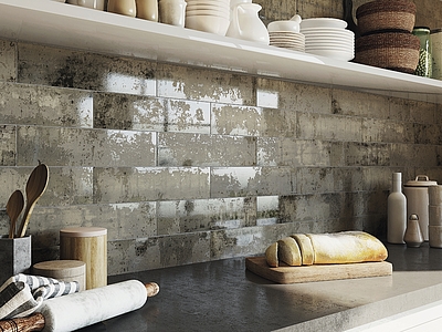 Spark Ceramic Tiles produced by Carmen Сeramica (APE), Metal, brick effect