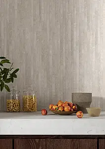 Mosaic tile, Effect concrete, Color grey, Glazed porcelain stoneware, 20x120 cm, Finish antislip