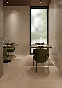 Background tile, Effect concrete, Color beige, Glazed porcelain stoneware, 120x120 cm, Finish antislip