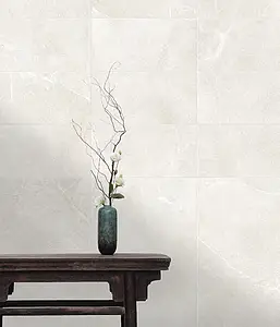 Grundflise, Effekt sten,other stones, Farve hvid, Uglaseret porcelænsstentøj, 60x120 cm, Overflade skridsikker