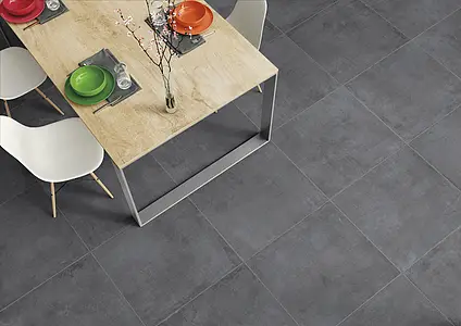 Background tile, Effect resin,concrete, Color black, Glazed porcelain stoneware, 60x60 cm, Finish antislip