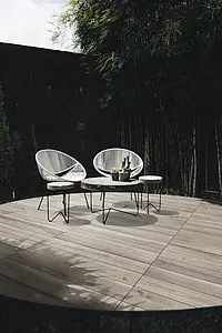 Effekt træ, Farve grå, Grundflise, Glaseret porcelænsstentøj, 20x120 cm, Overflade skridsikker
