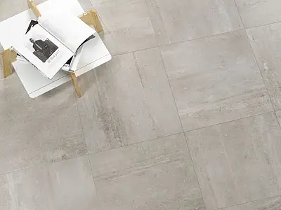 Piastrella di fondo, Effetto cemento, Colore grigio, Gres porcellanato smaltato, 60x60 cm, Superficie antiscivolo