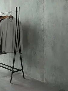 Piastrella di fondo, Effetto metallo, Colore grigio, Gres porcellanato smaltato, 120x120 cm, Superficie opaca