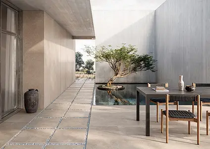 Background tile, Effect other stones, Color beige, Glazed porcelain stoneware, 60x60 cm, Finish antislip