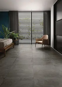 Background tile, Effect concrete, Color grey,black, Glazed porcelain stoneware, 60x60 cm, Finish matte