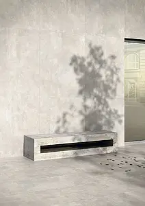 Фоновая плитка, Фактура под бетон, Цвет серый, Глазурованный керамогранит, 120x278 см, Поверхность матовая