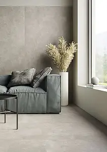 Optik beton, Farbe graue, Hintergrundfliesen, Glasiertes Feinsteinzeug, 60x120 cm, Oberfläche matte