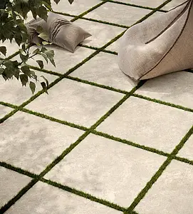 Background tile, Effect travertine, Color beige, Glazed porcelain stoneware, 60x60 cm, Finish antislip