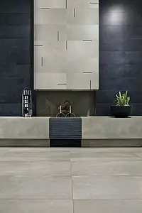 Hintergrundfliesen, Optik beton, Farbe graue, Unglasiertes Feinsteinzeug, 30x120 cm, Oberfläche matte