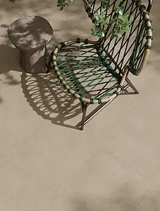 Basistegels, Look terracotta-look, Kleur beige, Ongeglazuurd porseleinen steengoed, 60x60 cm, Oppervlak antislip