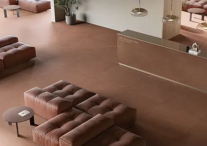 Basistegels, Look terracotta-look, Kleur bruine, Ongeglazuurd porseleinen steengoed, 120x278 cm, Oppervlak antislip