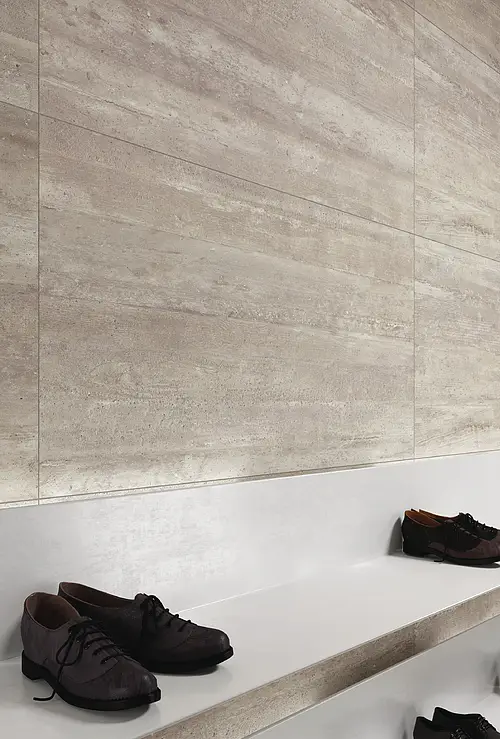 Background tile, Effect wood,concrete, Color grey, Unglazed porcelain stoneware, 60x120 cm, Finish antislip