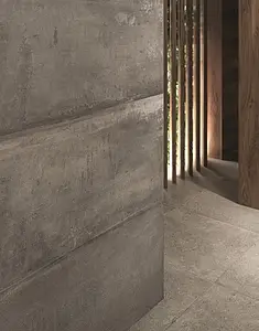 Grundflise, Effekt beton, Farve grå,brun, Uglaseret porcelænsstentøj, 80x160 cm, Overflade skridsikker