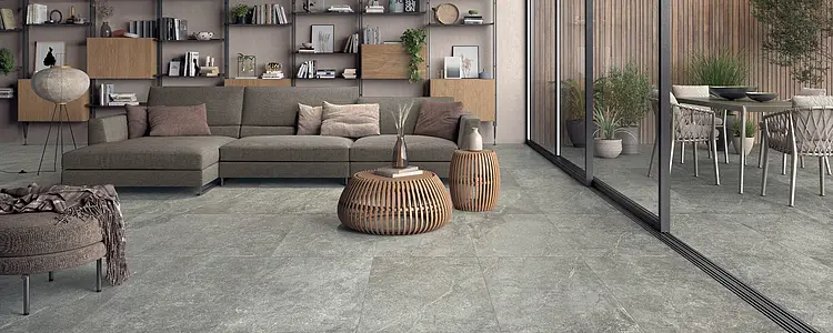 Background tile, Effect other stones, Color grey, Unglazed porcelain stoneware, 60x120 cm, Finish antislip