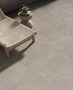 Background tile, Effect concrete, Color grey, Unglazed porcelain stoneware, 100x100 cm, Finish antislip