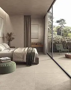 Background tile, Effect concrete, Color beige, Unglazed porcelain stoneware, 100x100 cm, Finish antislip