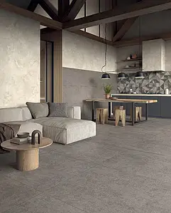 Background tile, Effect concrete, Color grey,brown, Unglazed porcelain stoneware, 100x100 cm, Finish antislip