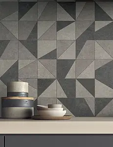 Mosaic tile, Effect concrete, Color multicolor, Unglazed porcelain stoneware, 30x30 cm, Finish antislip