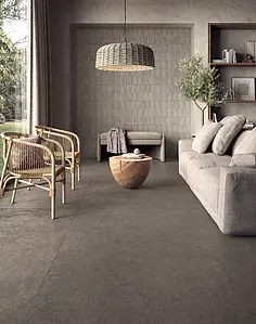 Background tile, Effect concrete, Color brown, Unglazed porcelain stoneware, 100x100 cm, Finish antislip