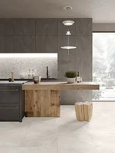 Background tile, Effect other stones, Color white, Glazed porcelain stoneware, 60x60 cm, Finish antislip