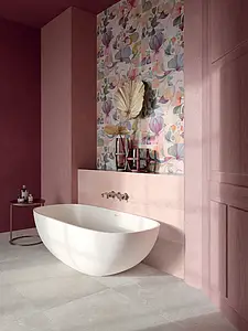Background tile, Effect other stones, Color white, Glazed porcelain stoneware, 60x120 cm, Finish antislip