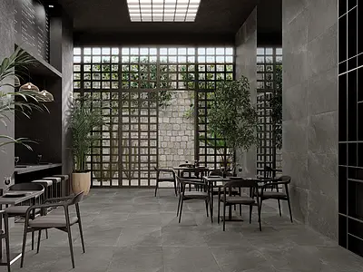 Background tile, Effect other stones, Color grey, Glazed porcelain stoneware, 60x120 cm, Finish antislip