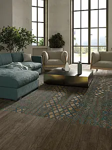 Background tile, Effect wood, Color brown, Glazed porcelain stoneware, 20x120 cm, Finish antislip