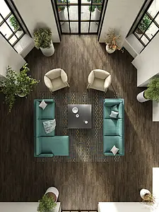 Background tile, Effect wood, Color brown, Glazed porcelain stoneware, 20x120 cm, Finish antislip
