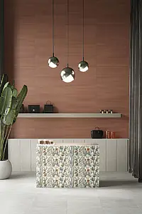 Background tile, Effect unicolor, Color red, Glazed porcelain stoneware, 30x90 cm, Finish matte